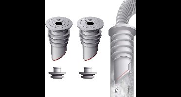 Store_9 - Silicone Drain Plugs - Afvoerstopper - 2 Stuks - 35-40mm - Afvoerplug - Geschikt voor Wasmachines - Grijs