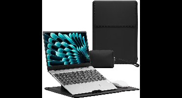 Dailygoods - Laptophoes voor 15-16 inch Laptops met Standaard, Zwart