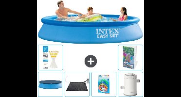 Intex Rond Opblaasbaar Easy Set Zwembad - 305 x 61 cm - Blauw - Inclusief Afdekzeil - Solar Mat - Speelgoed - Zwembadfilterpomp - 7-delig