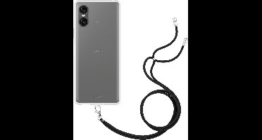 Just in Case hoesje met koord geschikt voor Sony Xperia 10 VI Hoesje met Koord - Flexibele Case - Transparant