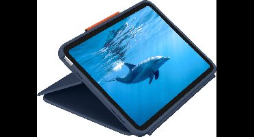 Logitech Rugged Combo 4 - Toetsenbord en foliobehuizing - Apple Smart connector - klassiek blauw - voor Apple 10.9-inch iPad (10de generatie) - Duits tsb (QWERTZ)