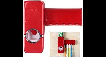 Oneay Handsfree tandpastadispenser, automatische tandpastaaanvoerder en houderset, inclusief tandenborstelhouder en aanvoerder, geschikt voor badkamers en toiletten thuis.
