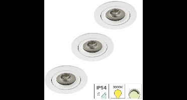 Lybardo - Lage Inbouwspots - 3-pack - 5W - Dimbaar - Waterdicht - Spotjes Inbouw