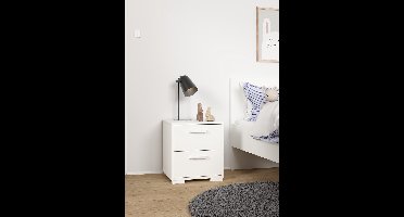 Nachtkastje Sofia 2 lades Wit - Giga Living