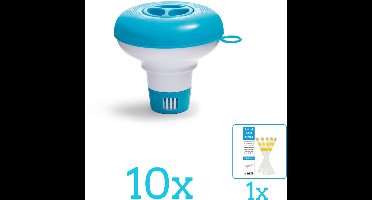 Intex Chloordrijver - ø12,7cm - Zwembad Onderhoud - 29040NP - Volumebundel - Chloordrijver - 10-delig