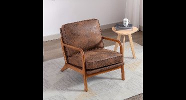 Fauteuil – Loungefauteuil – Armstoel – Relaxfauteuil – Designstoel – Massief Houten Frame – Eenvoudige Montage