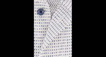 Olymp Modern Fit overhemd katoen beige print