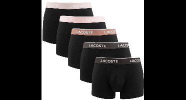 Lacoste heren 5P boxers basic cotton stretch combi zwart II
