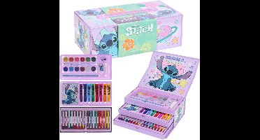 Lilo & Stitch Kleurdoos met 3 Lades - Stiften - Potloden - Verf - Krijtjes