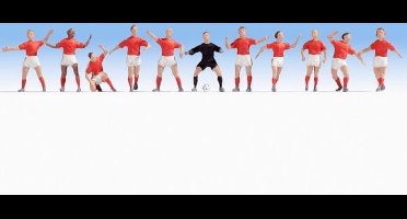 Voetbal Elftal (rood / Wit)