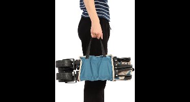 Vouwbare Trolley – Inklapbare Kar – Transportkar – Bolderkar – Handwagen – Zwart – Zware Lasten – Omni-Directionele Wielen