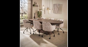 Eettafel Arcadia deens ovaal Acacia 240x105x77 cm - drift brown