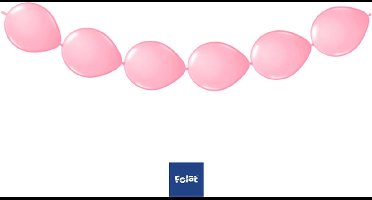 Folat - Knoopballonnen voor Ballonnenslinger Licht Roze 25 cm – 8 stuks