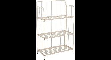 Pro Garden Plantenrek/plantentafel - creme - metaal - 58 x 27 x 90 cm - binnen en buiten