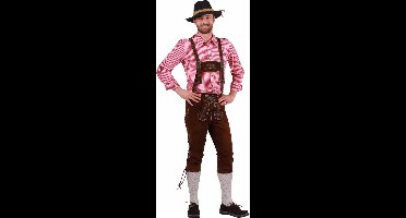 Lederhose 3/4 lang ''Ulrich'', Donkerbruin maat 50