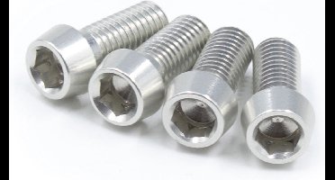 JRC-Components Bottle Cage Bolts | 4pcs Silver