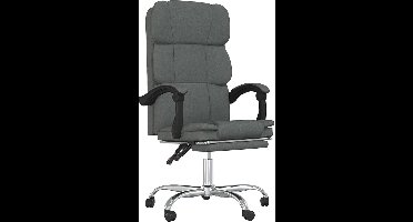 vidaXL - Kantoorstoel - verstelbaar - stof - donkergrijs