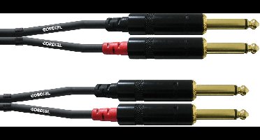Cordial CFU 3 PP dubbel-jackkabel 3 m Rean stekker - Audio kabel