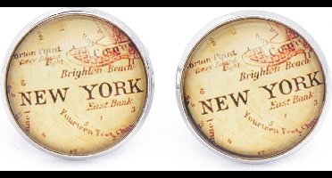 Manchetknopen - Kaart van New York