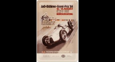 Audi AvD Oldtimer  Metalen wandbord in reliëf 20x30 cm