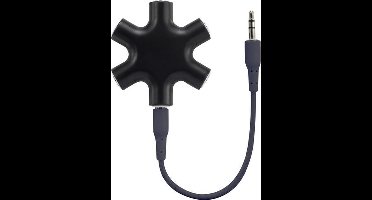 SpeaKa Professional SP-7870556 Jackplug Audio Y-adapter [1x Jackplug female 3,5 mm - 5x Jackplug female 3,5 mm] Zwart