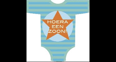 Haza Original Geboortebord 'hoera Een Zoon' 45 X 45 Cm