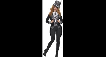 Smiffys - Deluxe Dark Miss Hatter Kostuum - S - Zwart