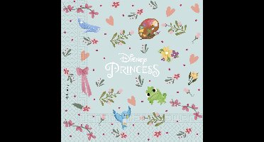 PROCOS - 20 retro papieren Disney Princesses servetten - Decoratie > Papieren servetten