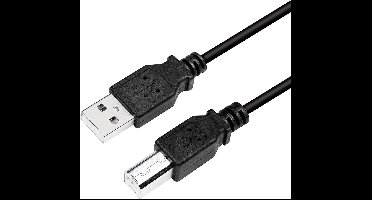 LogiLink CU0009B USB-kabel USB 2.0 5 m USB A USB B Zwart