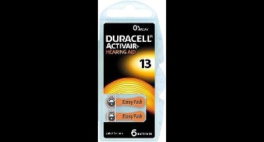 Duracell 13 hoorbatterijen - DA13 - oranje - 60 stuks (10 x 6 batterijen)