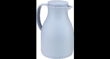Isoleerkan - blauw - met drukknop - 1 liter - Koffiekan - thermoskan - warmhoud kan - voor o.a. op de camping/onderweg