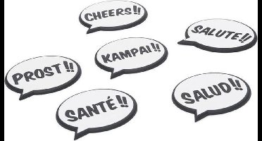 Balvi set van 6 onderzetters Cheers !