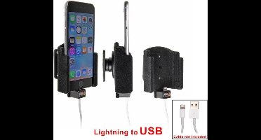 Brodit houder geschikt voor Apple iPhone 6S / 7 Passieve houder. Voor originele Apple lightning naar USB kabel (Gestoffeerd)