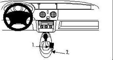 Brodit ProClip houder geschikt voor Renault Kangoo 1998-2002 Console mount