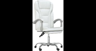 vidaXL - Kantoorstoel - verstelbaar - kuntsleer - wit