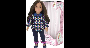 Sophia's by Teamson Kids 45.7 cm Pop met Bruin Haar - Polka Stippen Shirt en Leggings - Poppen Speelgoed - "Catherine"