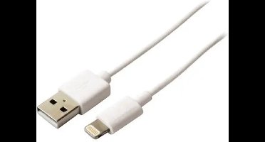 Tecno TC-110R, 1 m, USB A, Lightning, Mannelijk, Mannelijk, Wit