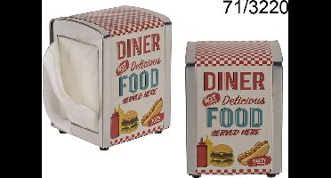 Servethouder Diner Vintage Out of the blue incl 60 servetten