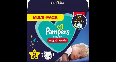 Pampers Night Pants - Maat 6 (15kg+) - 124 Luierbroekjes - Multi-Pack Nachtluiers