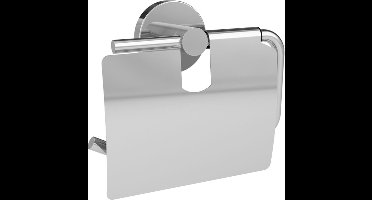 Allibert Coperblink toiletrolhouder met klep 12x16cm Inox Glans Chroom
