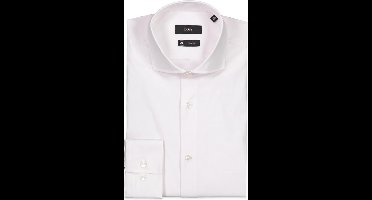 Hugo Boss  Overhemd Wit Getailleerd - Maat UK16- EU41 - Heren - Never out of stock Collectie - Katoen