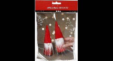 Creativ Company CC Mini Creative Kit Kerstkabouters Wit 12 cm 2 stuks.
