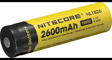 Nitecore 18650 oplaadbare batterij 2600mAh