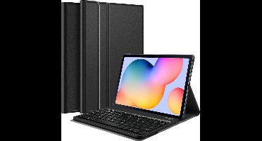 Just in Case tablet Hoes met Toetsenbord geschikt voor Samsung Galaxy Tab S6 Lite - AZERTY Bluetooth Keyboard Case - Zwart