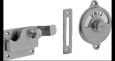 Intersteel WC-overslag met bocht vrij/bezet chroom mat