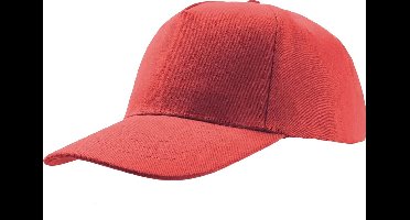 Atlantis Liberty Five Heavy Brush Cotton 5 Panel Cap (Rood)