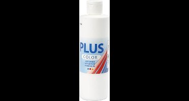 Plus Color Acrylverf, wit, 250 ml/ 1 fles