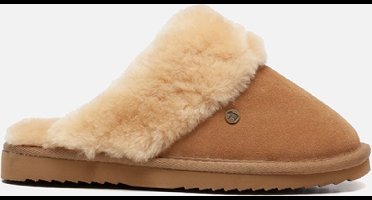 Warmbat Flurry Dames Pantoffel - Camel - Maat 44