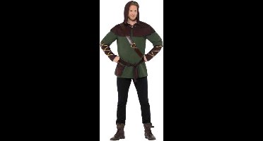 Smiffys - Robin Hood Kostuum - 2XL - Groen/Bruin