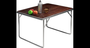 Casaria Campingtafel houtlook aluminium 80x60x70cm opvouwbaar